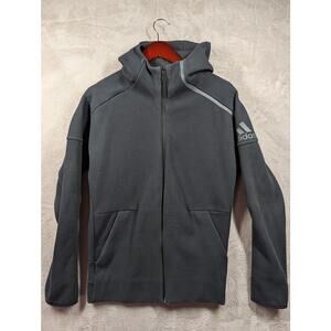 Adidas ZNE Athletic Black Sweater Hoodie Full Zip B48879 Size Small